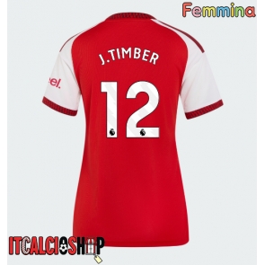 Arsenal Jurrien Timber #12 Prima Maglia Femmina 2026-27 Manica Corta